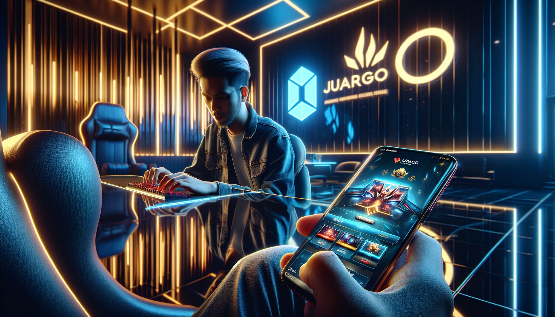 Secure JUARAGO mobile app displayed on Android and iOS smartphones