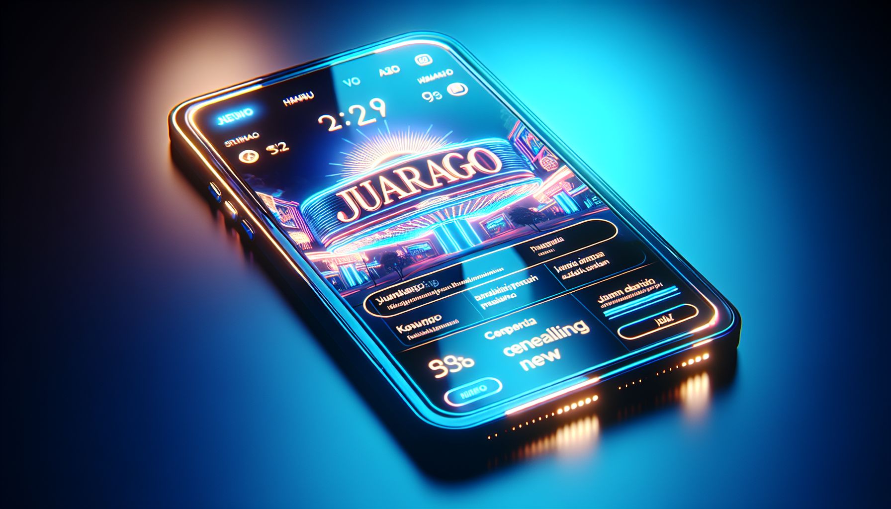 JUARAGO news dashboard on mobile showing latest updates and announcements for Indonesia users
